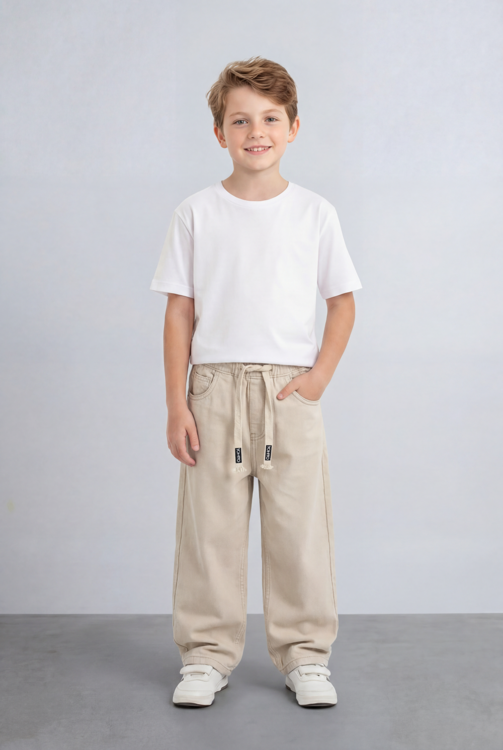Boy's Relaxed Jogger Jeans Pants Washed Fabric