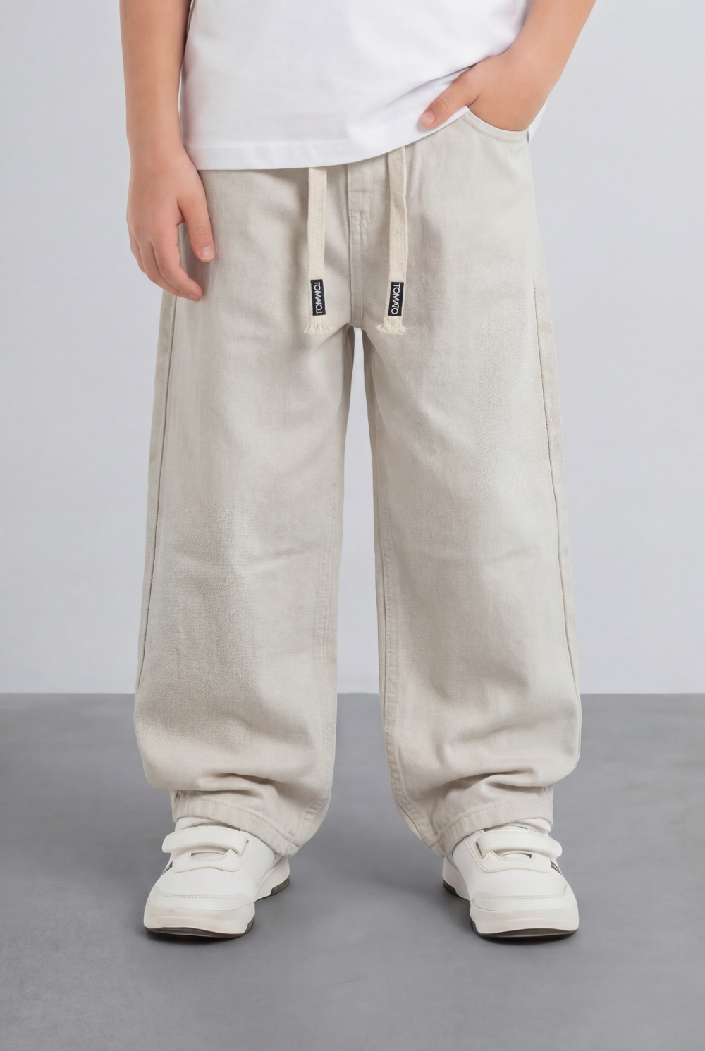 Boy's Relaxed Jogger Jeans Pants Washed Fabric