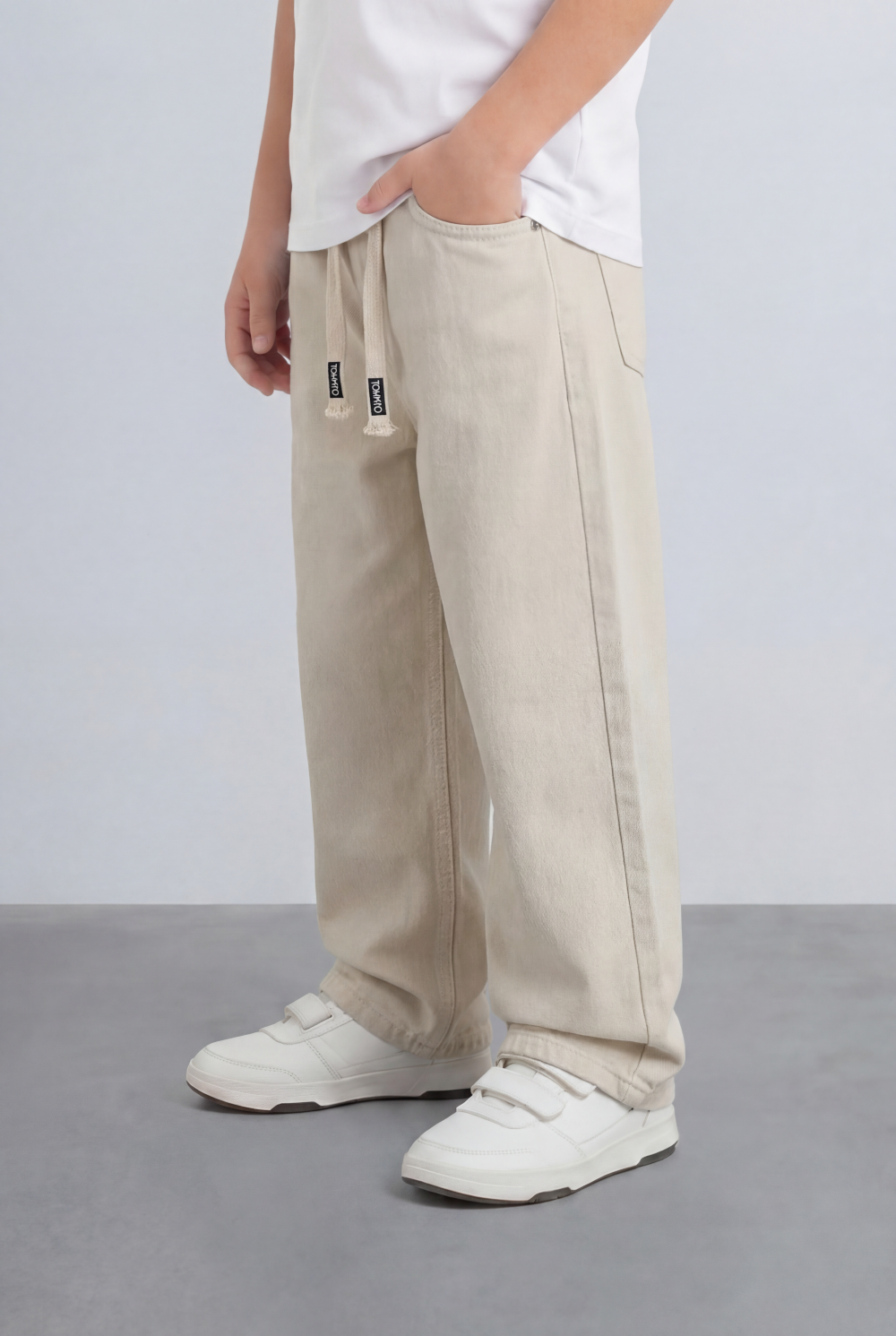 Boy's Relaxed Jogger Jeans Pants Washed Fabric