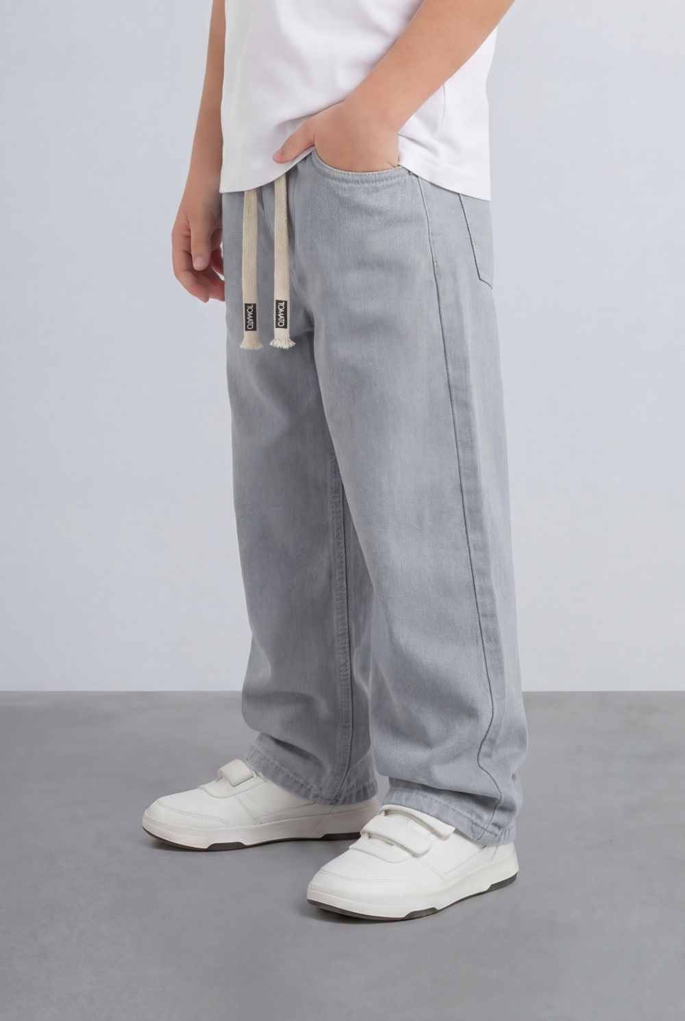 Boy's Relaxed Jogger Jeans Pants Washed Fabric