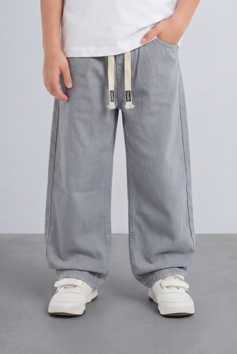 Boy's Relaxed Jogger Jeans Pants Washed Fabric