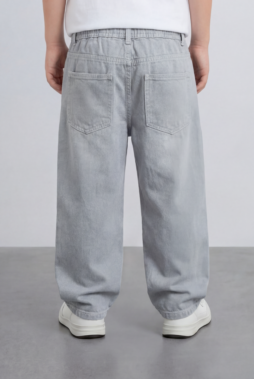 Boy's Relaxed Jogger Jeans Pants Washed Fabric