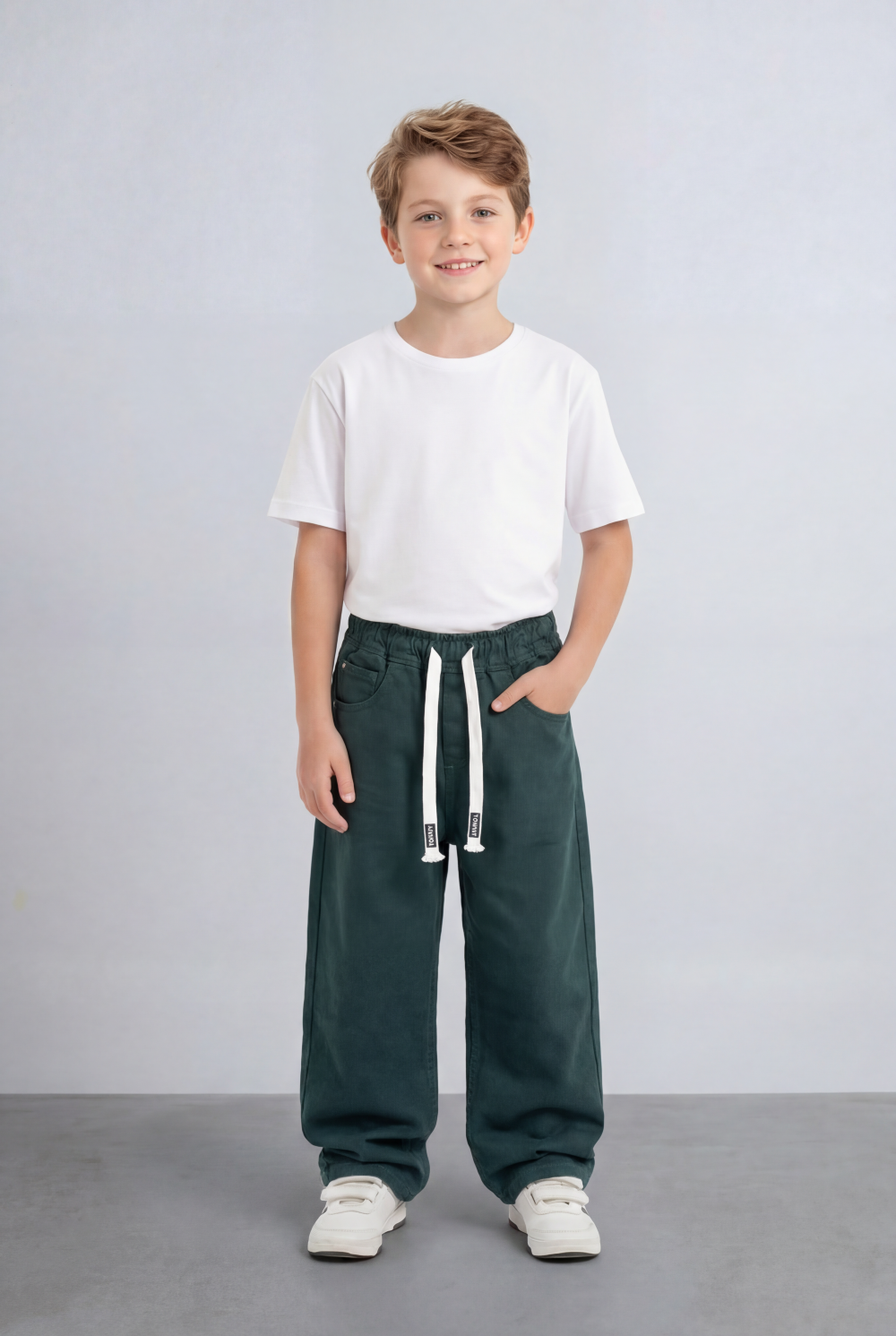 Boy's Relaxed Jogger Jeans Pants Washed Fabric