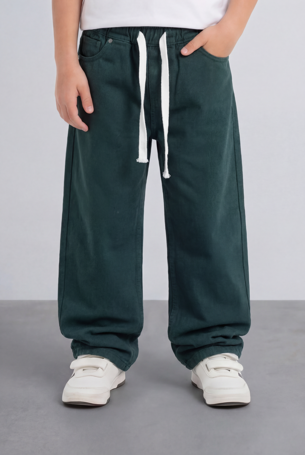 Boy's Relaxed Jogger Jeans Pants Washed Fabric