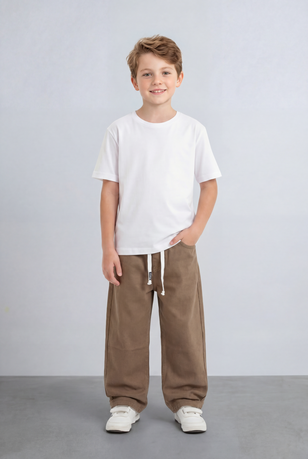 Boy's Relaxed Jogger Jeans Pants Washed Fabric