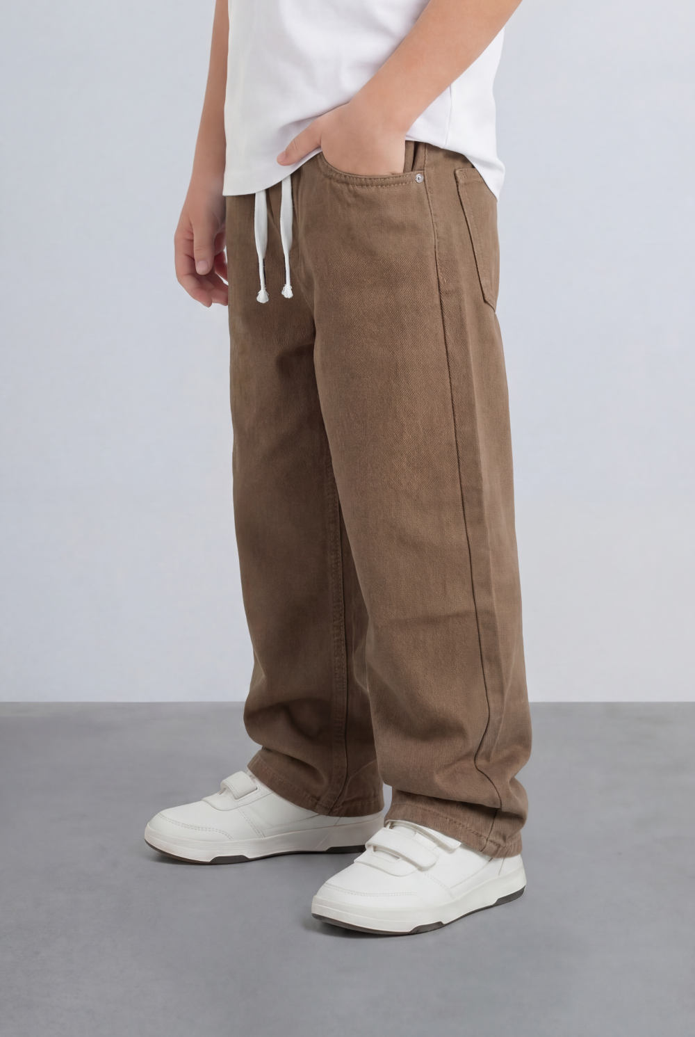 Boy's Relaxed Jogger Jeans Pants Washed Fabric