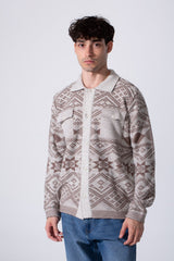 Slim Fit Nordic Geometric Knit Men Sweater
