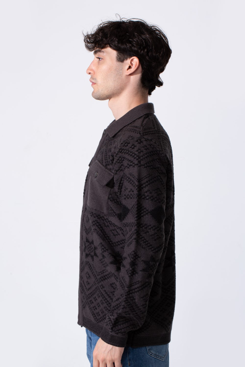 Slim Fit Nordic Geometric Knit Men Sweater