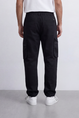 Men’s Utility Cargo Pants Adjustable Belt Zip Pocket Detail