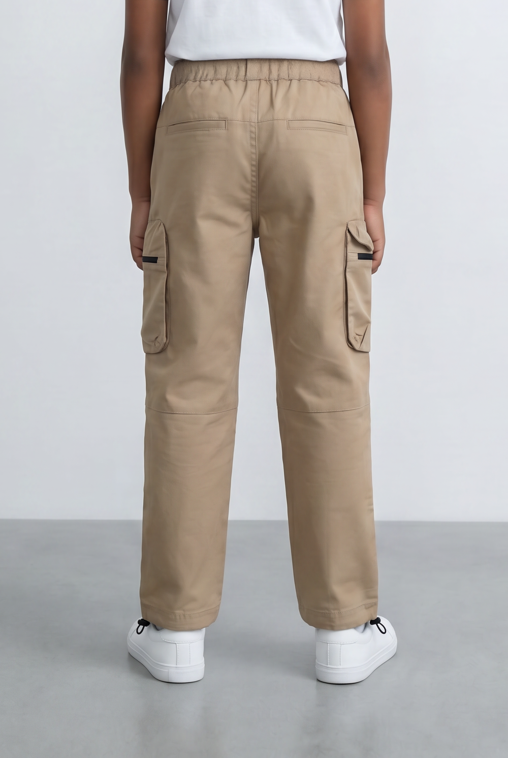 Boy's Cargo Pants Adjustable Belt Utility Pocket Detail