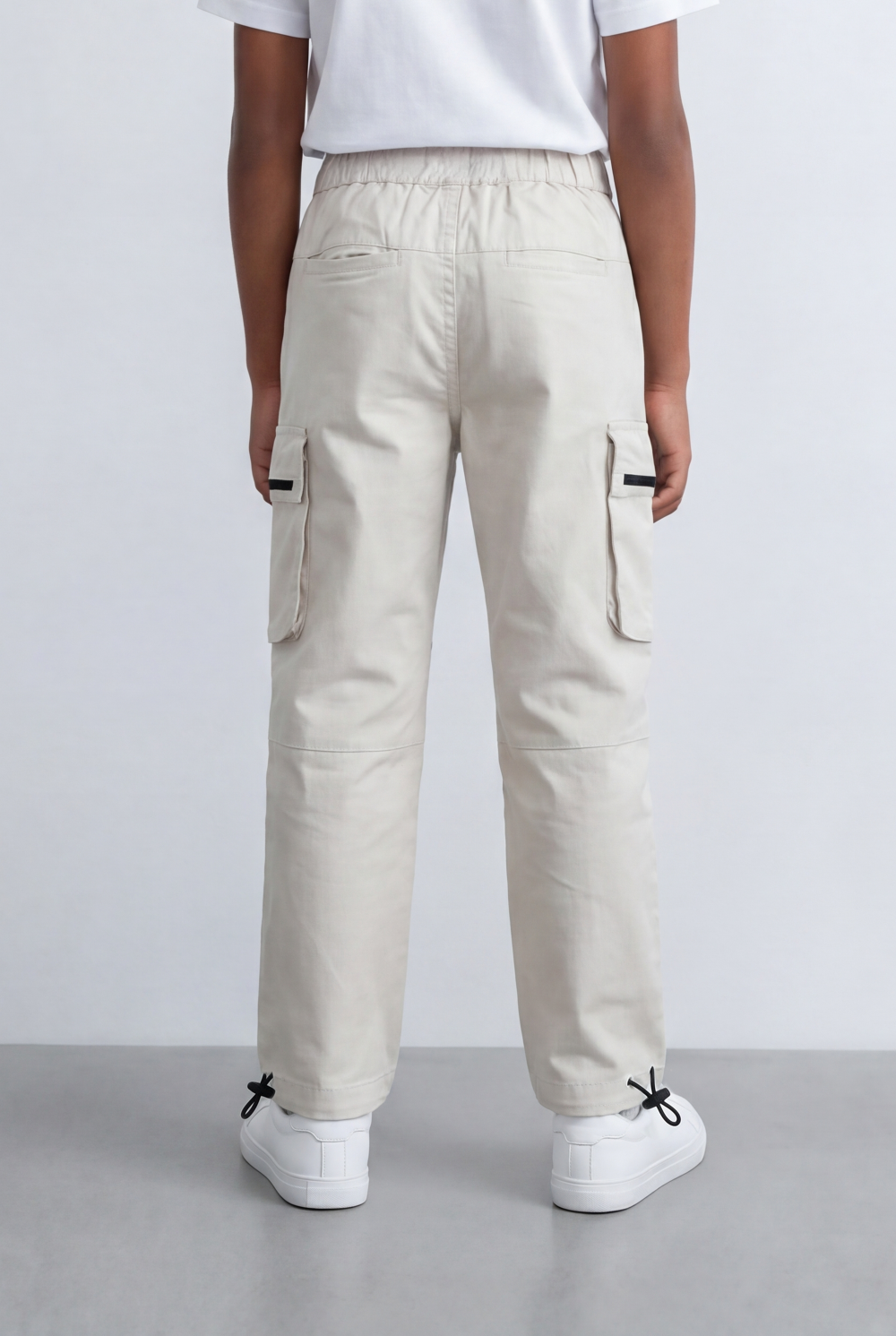 Boy's Cargo Pants Adjustable Belt Utility Pocket Detail