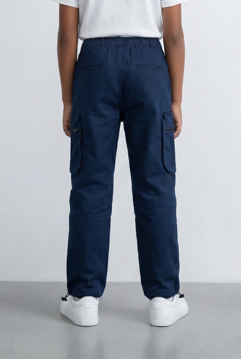 Boy's Cargo Pants Adjustable Belt Utility Pocket Detail