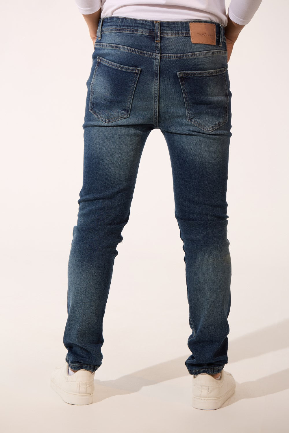 Men’s Skinny Street Denim Distressed Pants