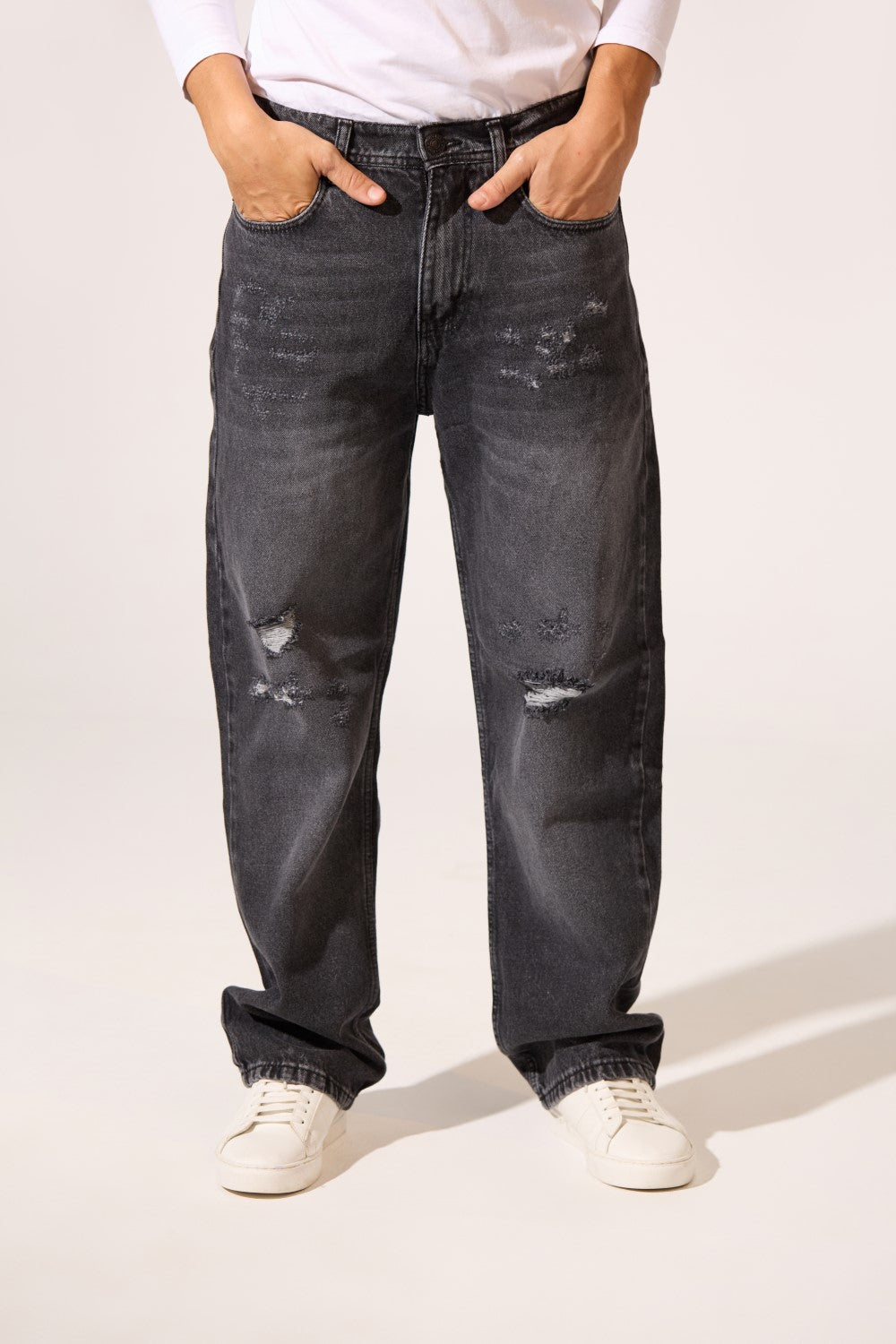 Men’s Denim Distressed Rip Pants