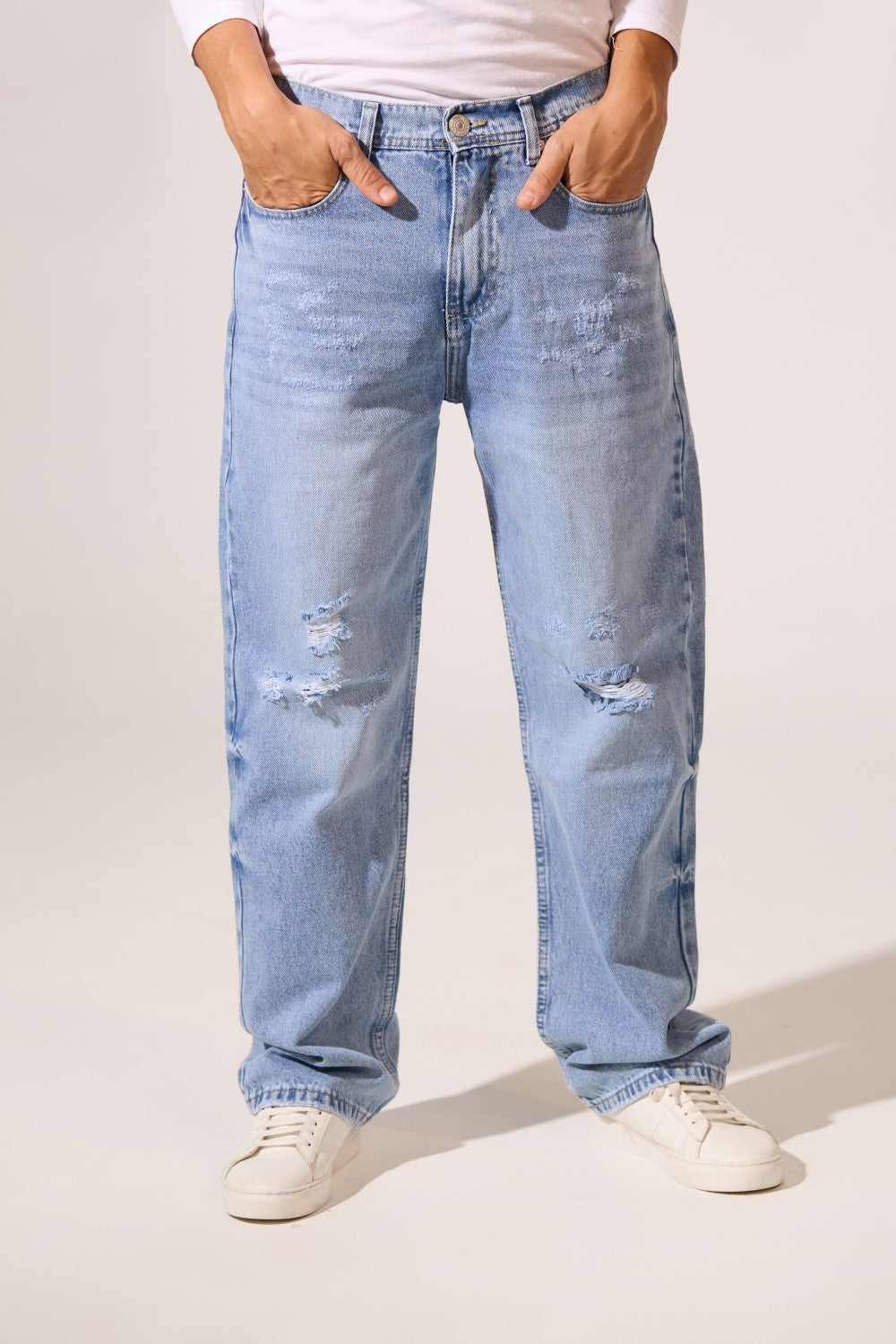 Men’s Denim Distressed Rip Pants