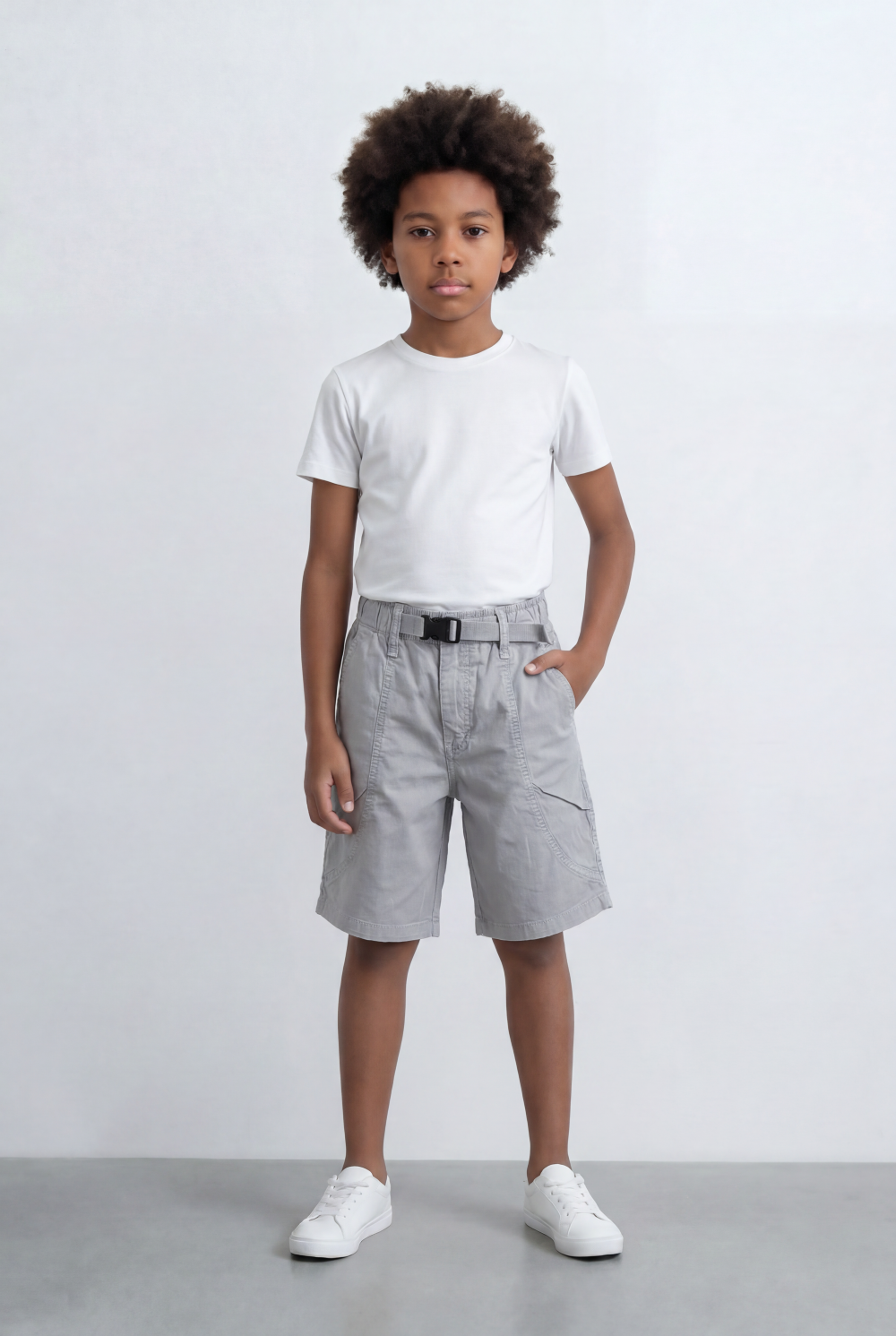 Boy's Utility Shorts With Adjustable Belt