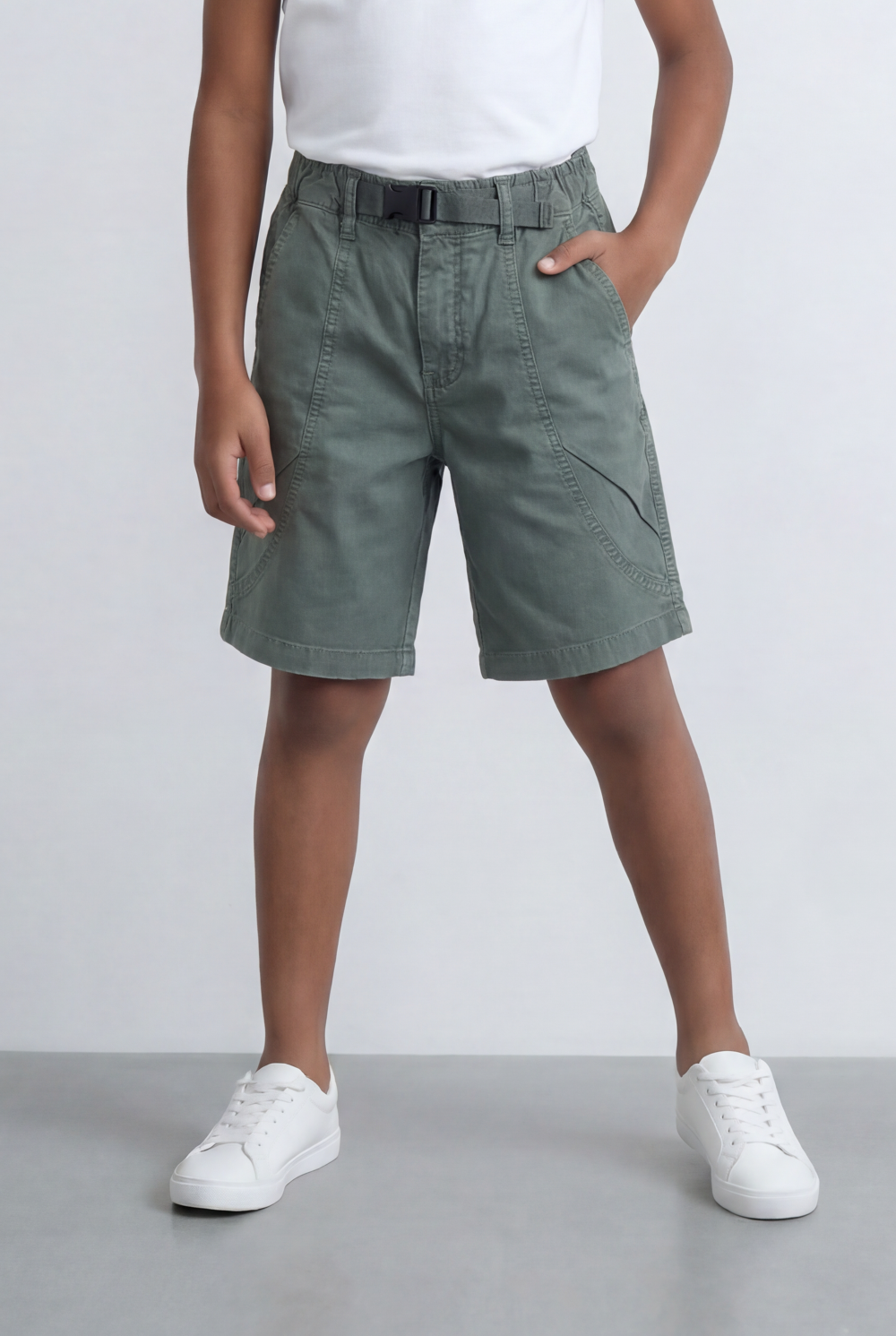 Boy's Utility Shorts With Adjustable Belt