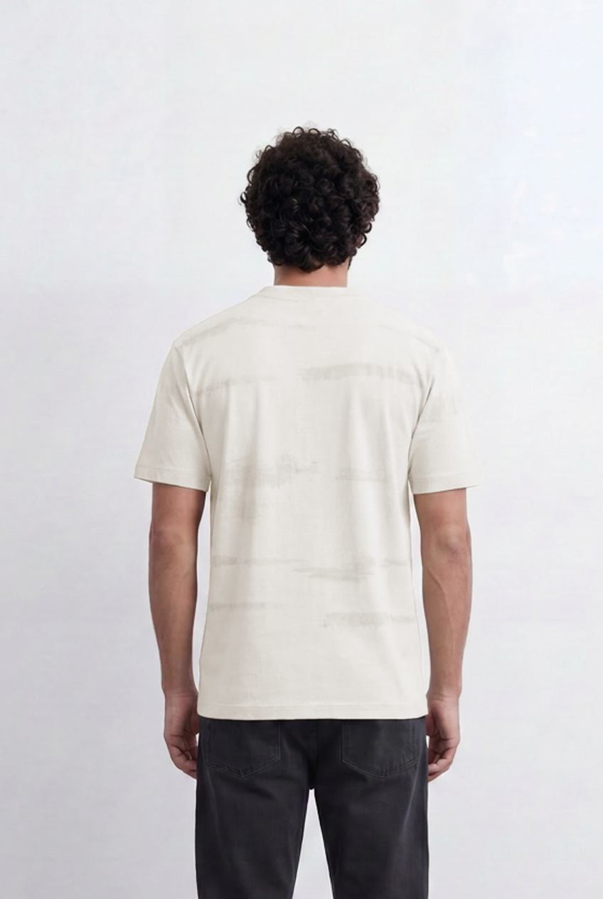 Men’s Tonal Stripe T-Shirt Subtle Texture Detail