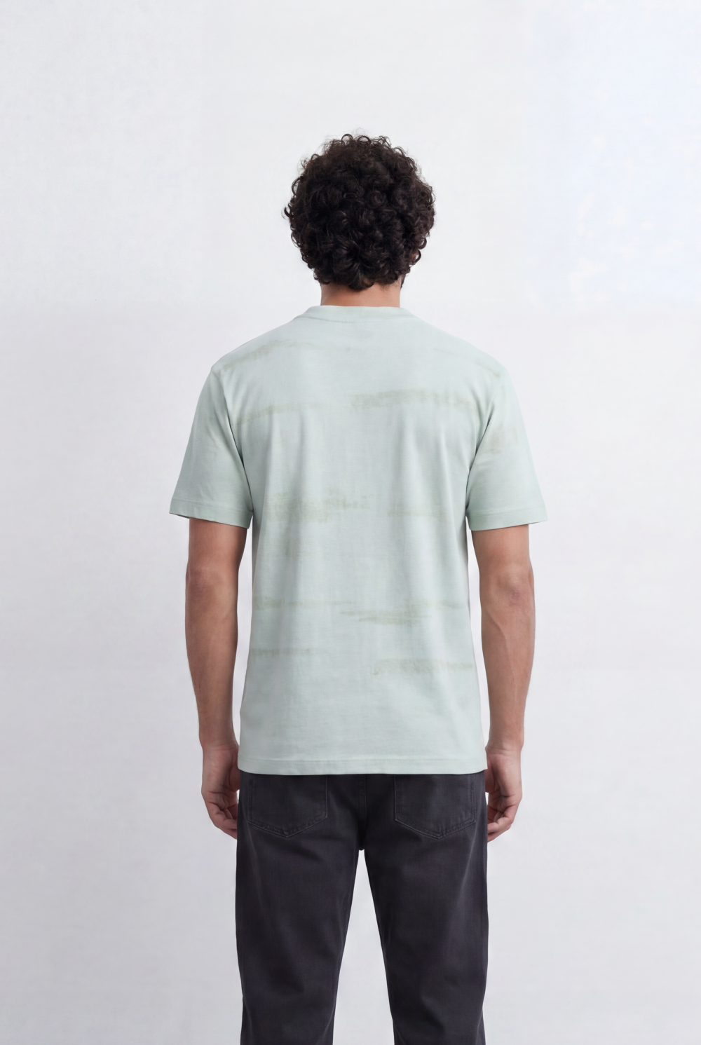 Men’s Tonal Stripe T-Shirt Subtle Texture Detail
