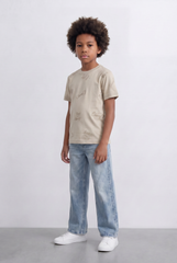 Boy's All Over Embroidery T-Shirt Everyday Style