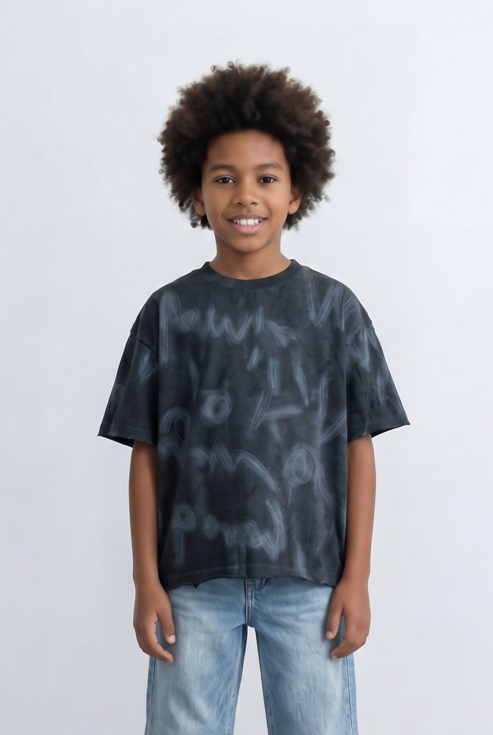 Boy's Graffiti Wash T-Shirt Casual Style