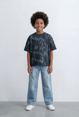 Boy's Graffiti Wash T-Shirt Casual Style