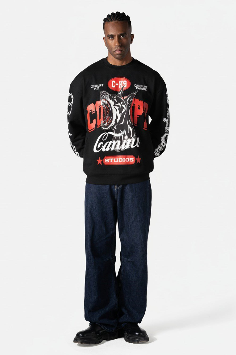 C-K9 Savage Graphic Crewneck Men Sweatshirt