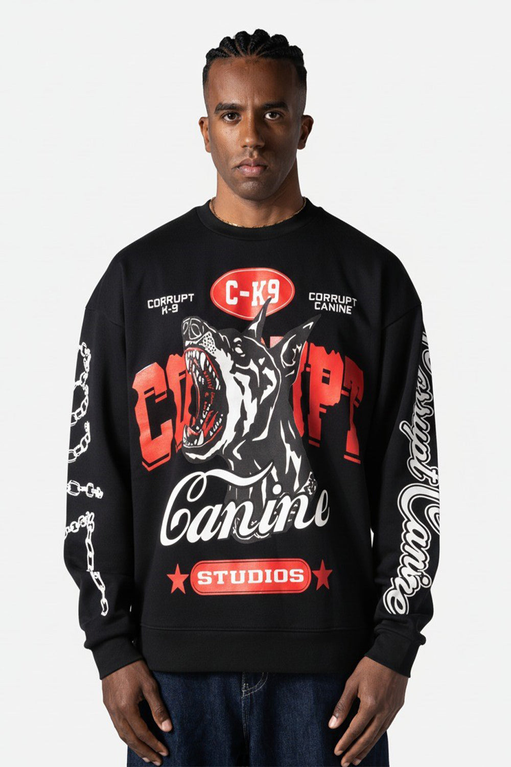 C-K9 Savage Graphic Crewneck Men Sweatshirt