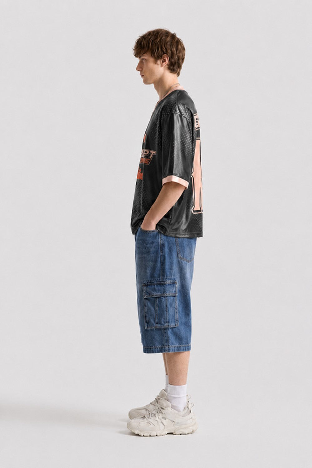 Men’s Oversized Y2K V-Neck Jersey