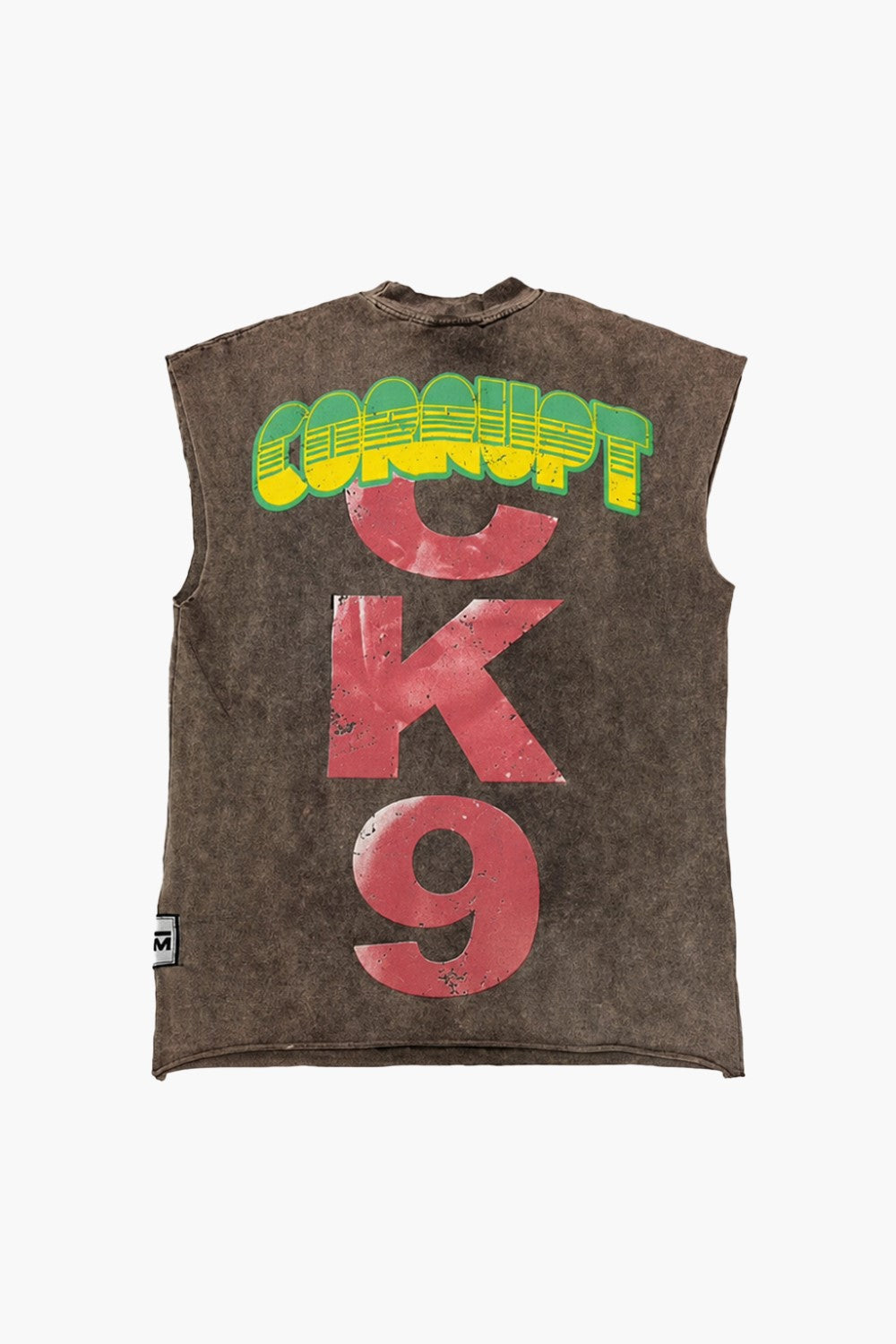 Men’s Vintage Acid Wash Graphic Sleeveless T-Shirt
