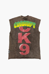 Men’s Vintage Acid Wash Graphic Sleeveless T-Shirt