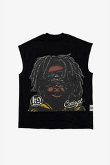 Men’s Oversized Streetwear Graphic Sleeveless T-Shirt