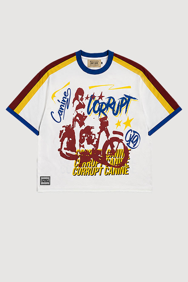 Tomatos Men's Oversized Biker Graphic Tee | Heavyweight T-Shirt