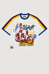 Tomatos Men's Oversized Biker Graphic Tee | Heavyweight T-Shirt