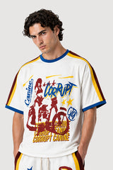Tomatos Men's Oversized Biker Graphic Tee | Heavyweight T-Shirt