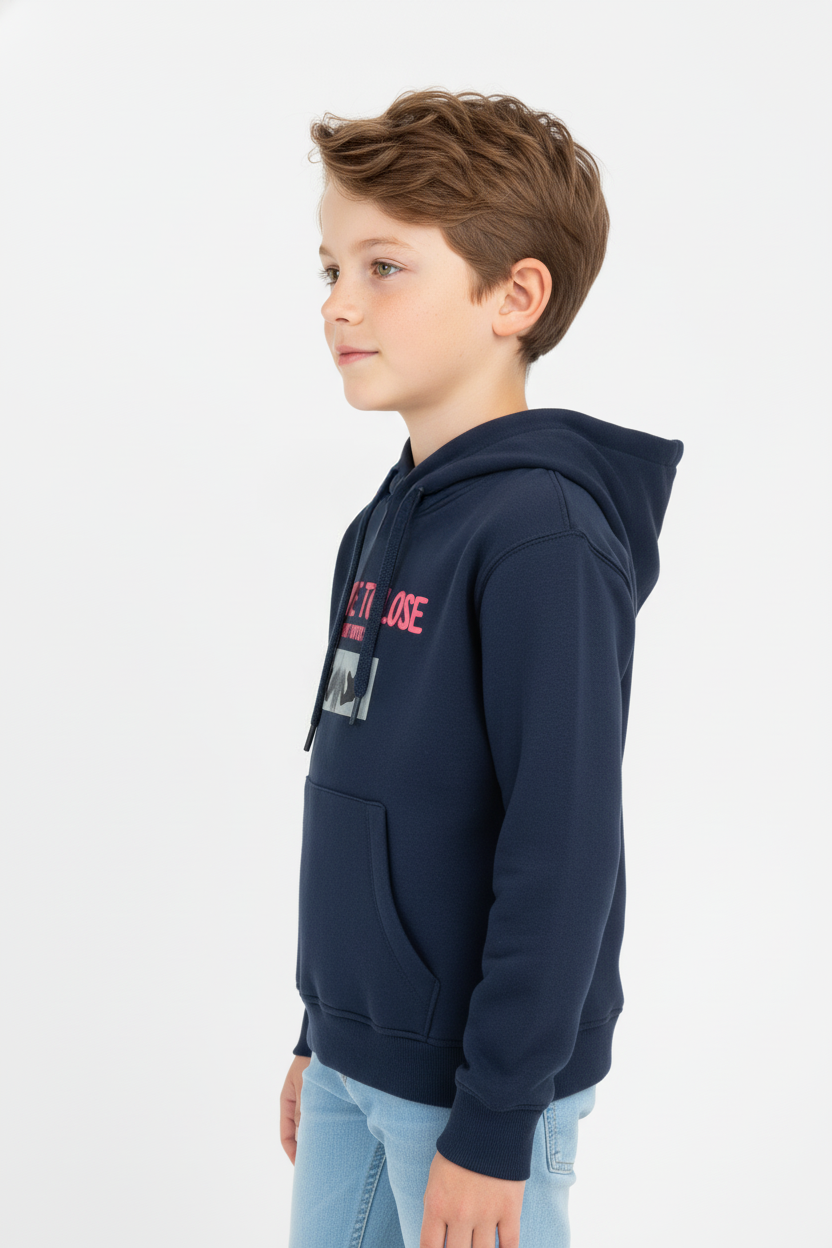 Boy's Melton Hoodie Regular Fit