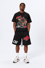 Tomatos Men's Oversized Chained Canine Graphic Tee | T-Shirt