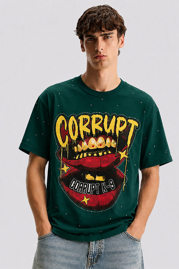 Tomatos Men's Oversized Grillz Graphic Tee | Heavyweight T-Shirt