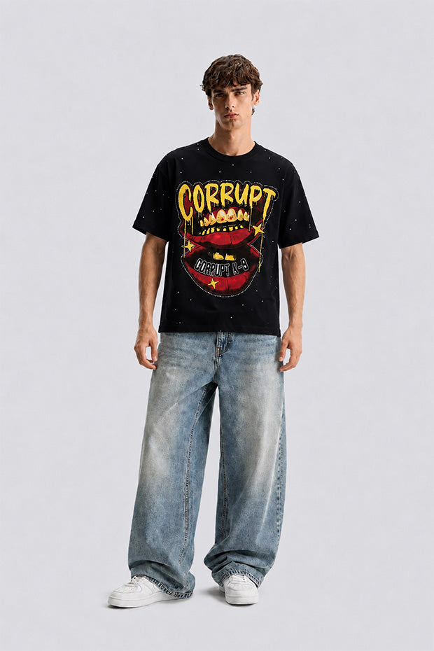 Tomatos Men's Oversized Grillz Graphic Tee | Heavyweight T-Shirt
