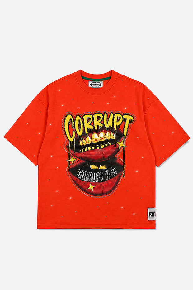 Tomatos Men's Oversized Grillz Graphic Tee | Heavyweight T-Shirt
