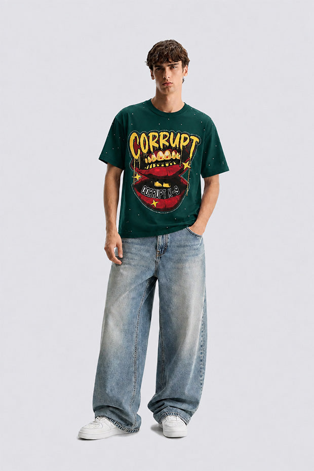 Tomatos Men's Oversized Grillz Graphic Tee | Heavyweight T-Shirt