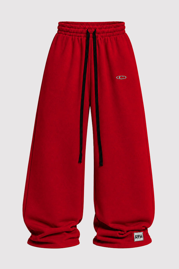 Tomatos Men's Wide-Leg Sweatpants | Oversized Fleece Pants
