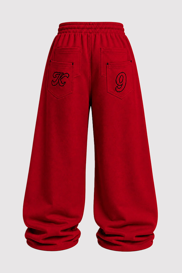 Tomatos Men's Wide-Leg Sweatpants | Oversized Fleece Pants