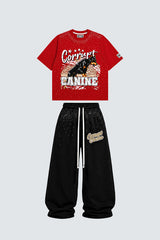 Tomatos Men's Oversized K9 Graphic Tee | Heavyweight T-Shirt