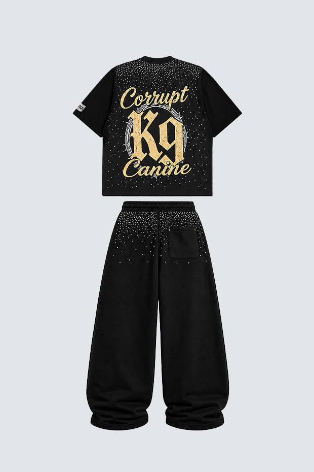 Tomatos Men's Wide-Leg K9 Sweatpants | Baggy Graphic Pants