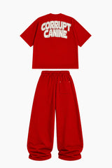 Tomatos Men's Wide-Leg Graphic Sweatpants | Baggy Pants