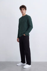 Tomatos Men's Classic Basic Long Sleeve Crewneck T-Shirt