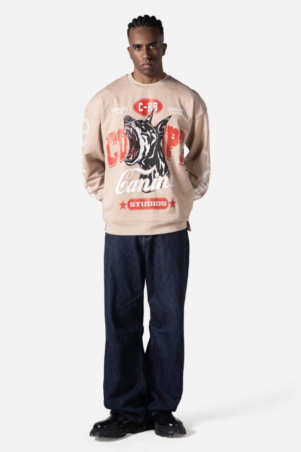 C-K9 Savage Graphic Crewneck Men Sweatshirt