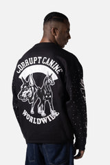 Rhinestone CorruptK9 Reversible Men Sweatshirt