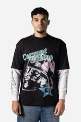 C-K9 Dual Shade Double Layer Rhinestone Men Sweatshirt